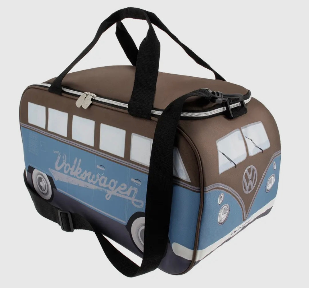 VW TRAVEL COOLER - BLUE/BROWN