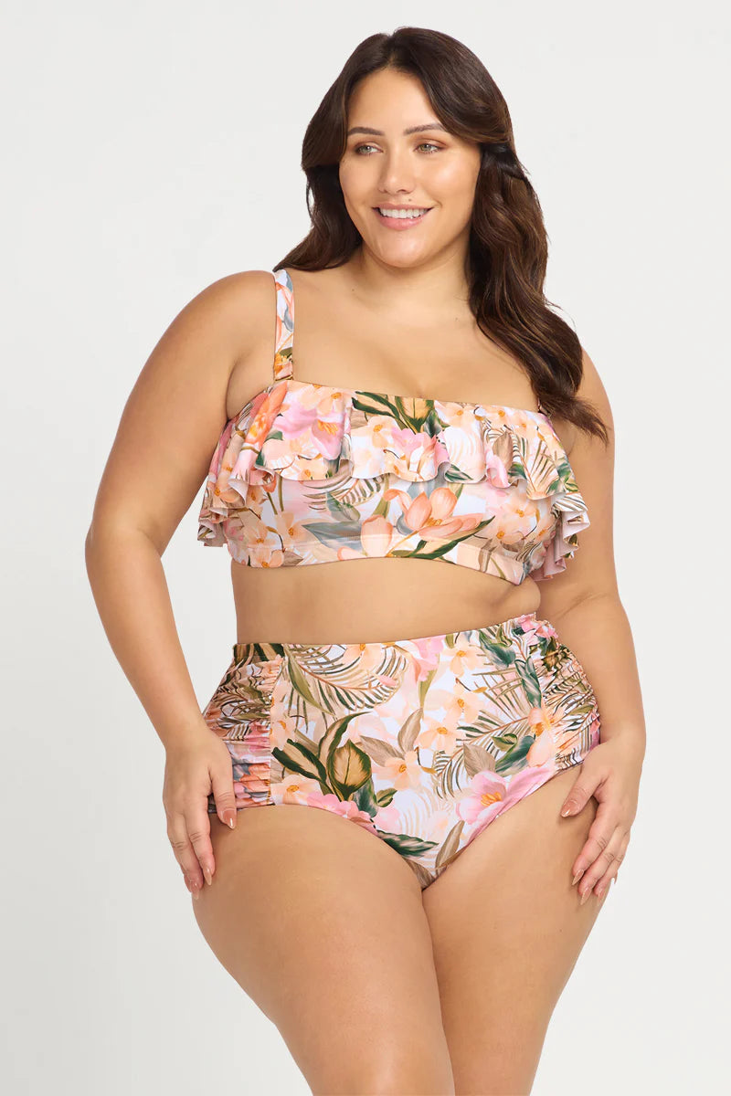 ARTESANDS-TI’TANIA BOTTICELLI HIGH WAIST SWIM BOTTOM-PEACH TROPICAL