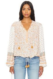 SPELL-SUNSHINE BANDIT BLOUSE-DESERT SAGE