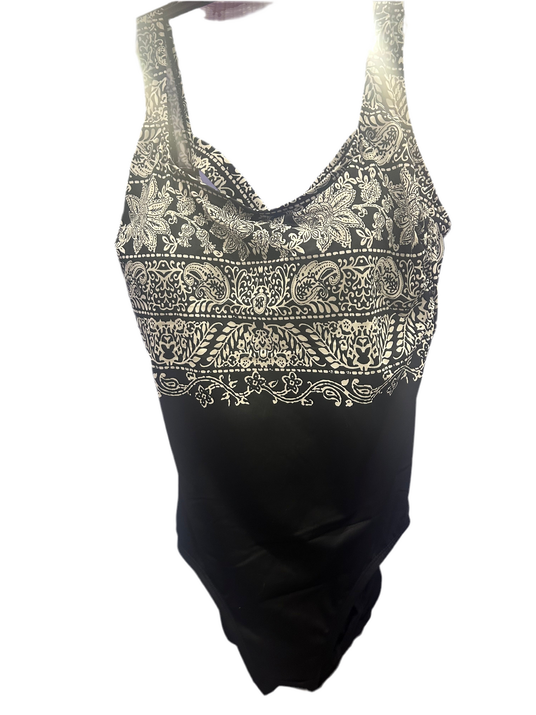 LONGITUDE LONG TORSE CHLORINE RESISTANT DOUBLE X BLK/WHITE ONE PC