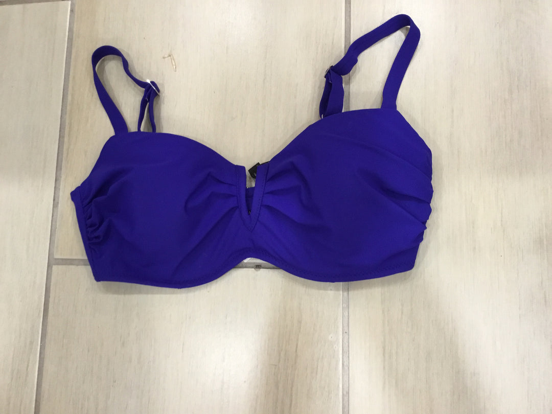 SHAN-CLASSIC V WIRE BIKINI TOP-BLUE MAJORELLE