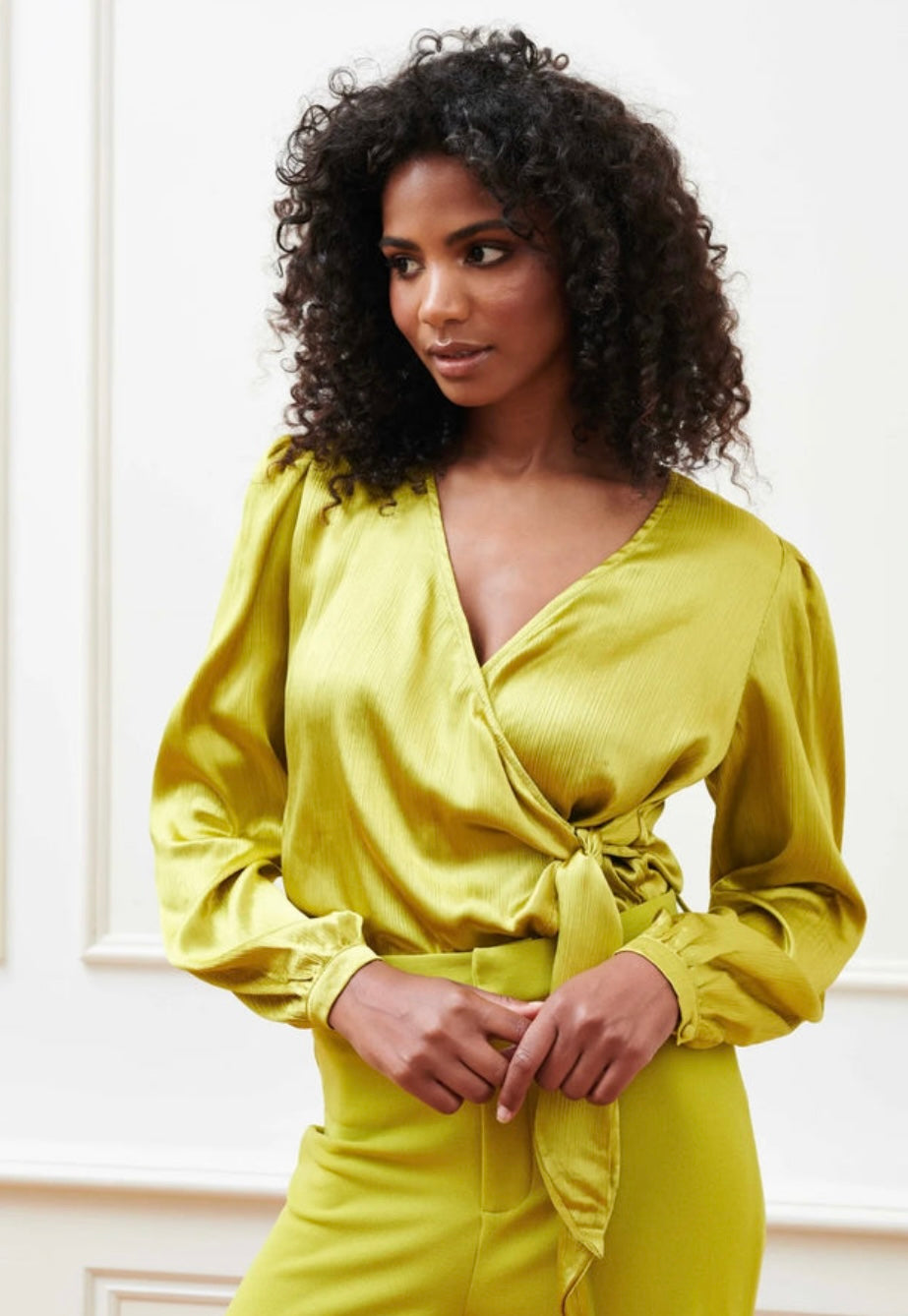 BLOUSE ZOURY LIME GREEN