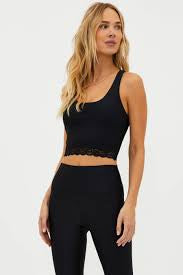 BEACH RIOT-YARA LACE TOP-BLACK LACE