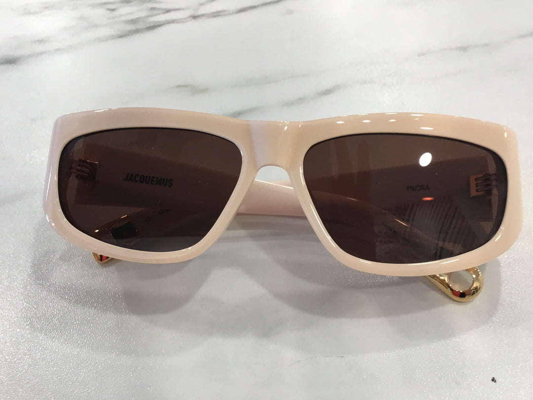 JACQUEMUS-PILOTA SUNGLASSES-LIGHT BEIGE