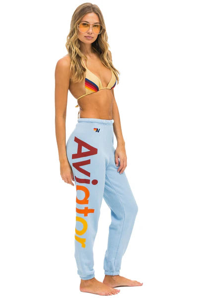AVIATOR NATION 2-SWEATPANTS-ICE BLUE