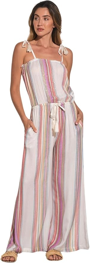 ELAN-SPAGHETTI STRAP WIDE LEG JUMPER-MULTI