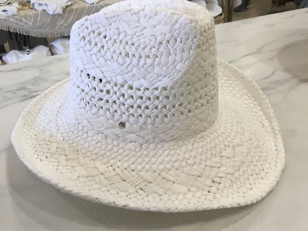 ACE OF SOMETHING-ALBA COWBOY HAT-WHITE