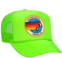 AVIATOR NATION VENICE VINTAGE LOW RISE TRUCKER HAT-NEON GREEN