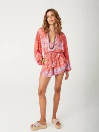 SPELL-SUNSHINE BANDIT ROMPER-CAYENNE
