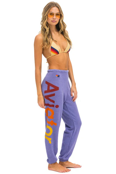 AVIATOR NATION 2-SWEATPANTS-LAVENDER