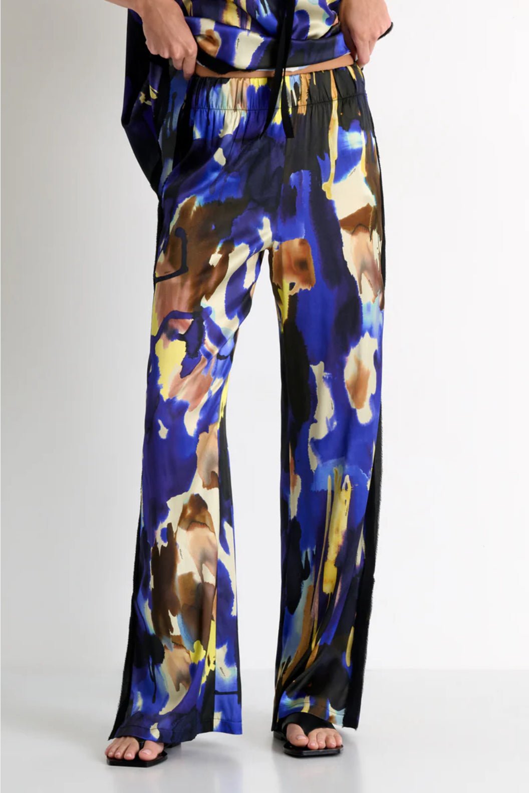 SHAN CELINE-SILK PANT-BLUE MARAKECH