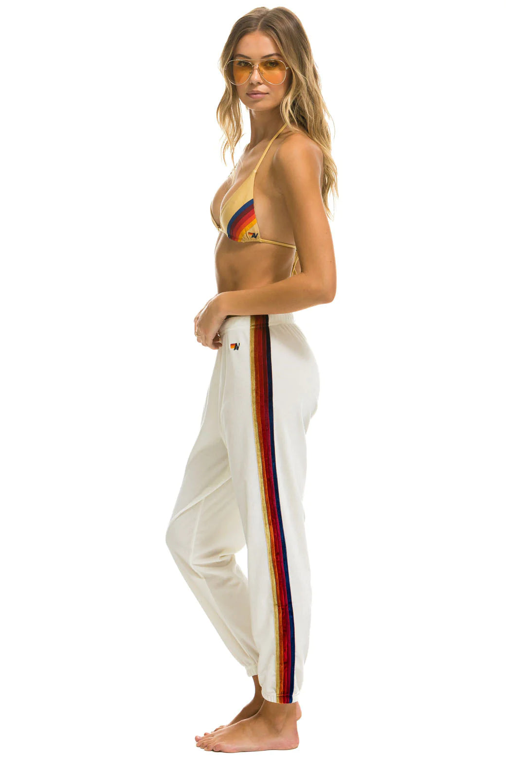 CLASSIC VELVET SWEATPANTS-WHITE
