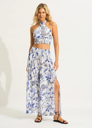 SHIRRING PANTS - WHITE