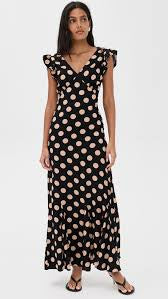 BEACH RIOT-ELODIE DRESS-MIDNIGHT POLKA DOT