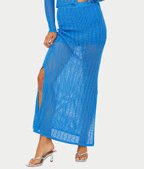 BEACH RIOT-IVANA PENCIL SKIRT-HARBOR BLUE