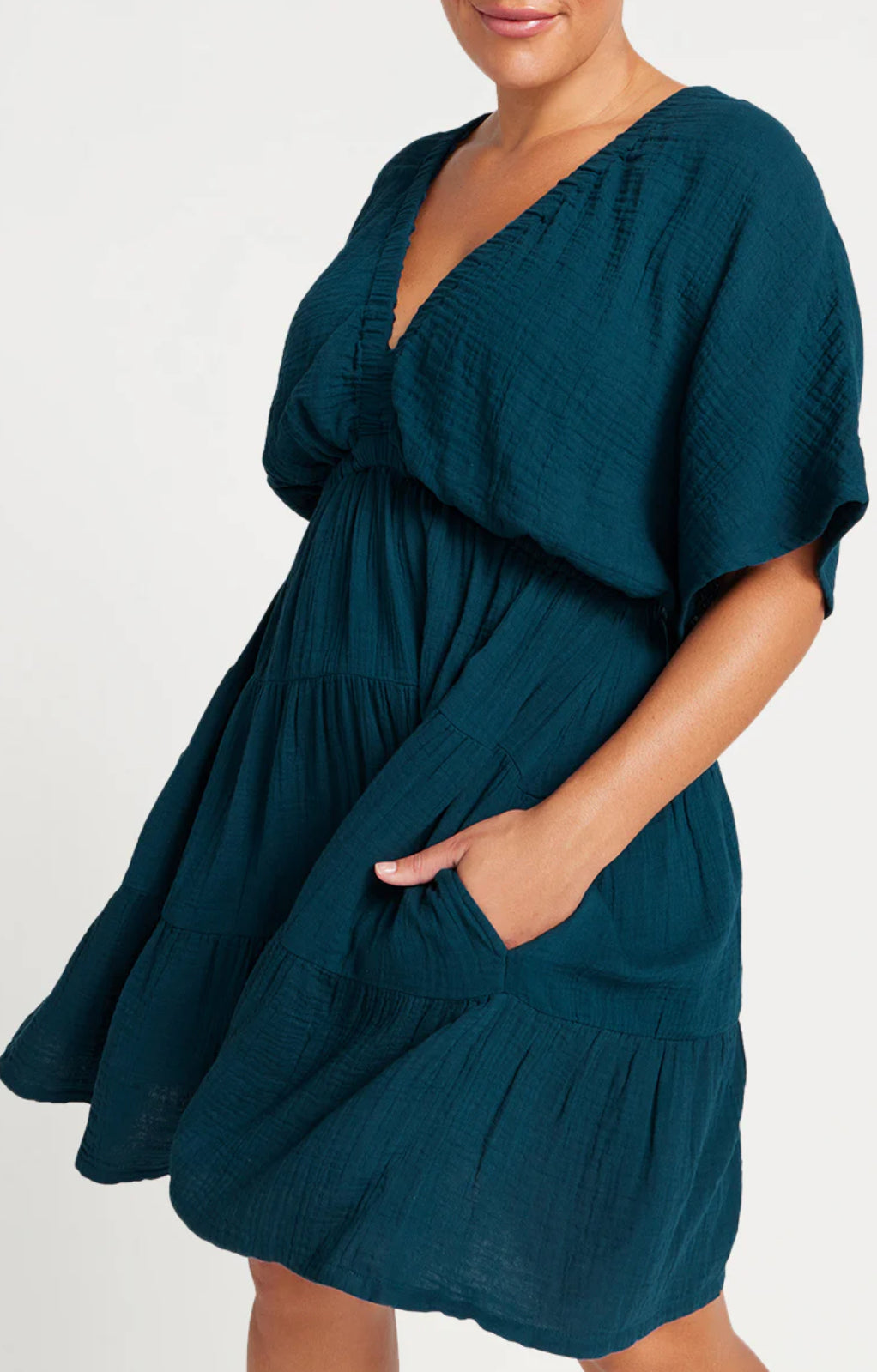 ARTeSANDS RESORT WEAR PACHELBEL SHORT DRESS /NAVY