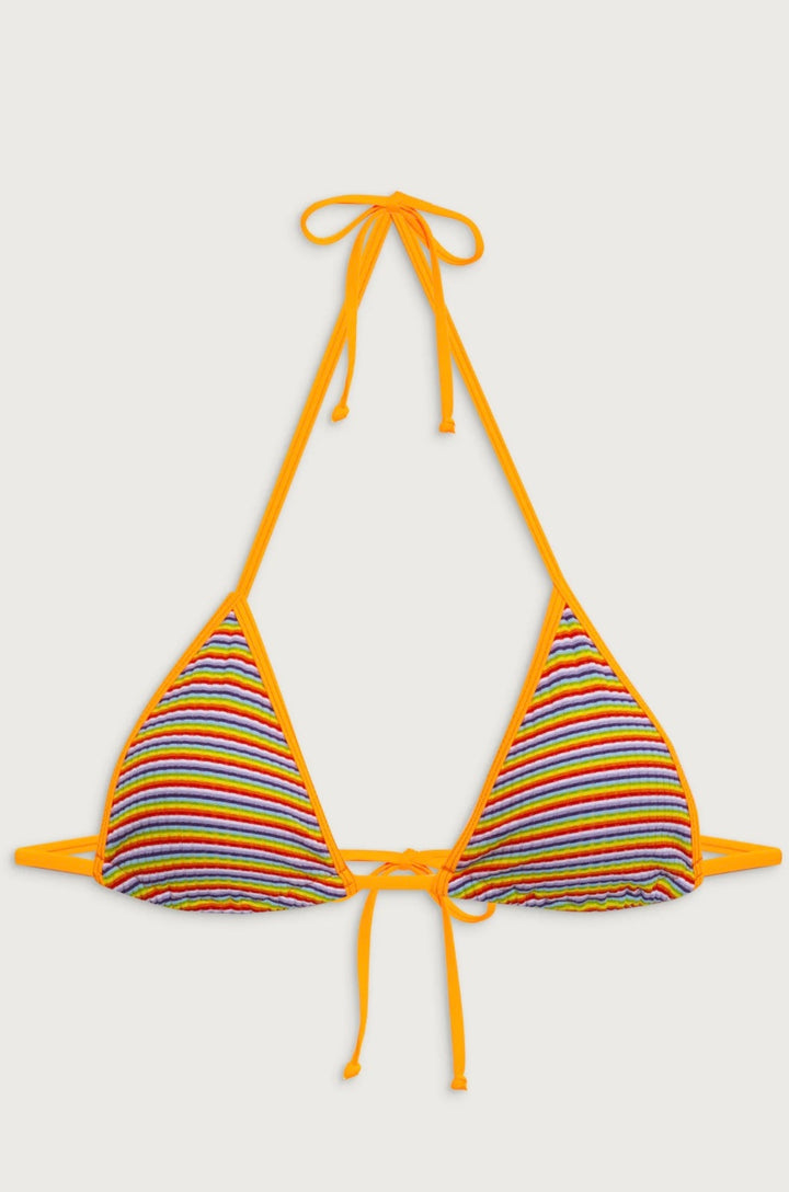 NICK STRIPED TRIANGLE BIKINI TOP