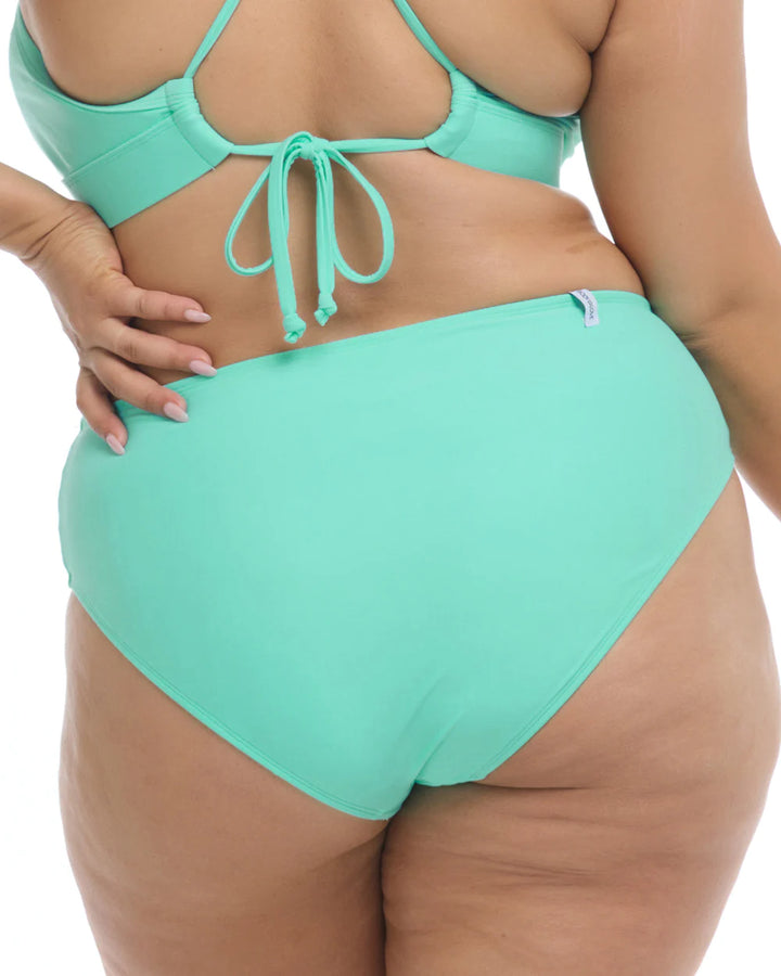 PLUS SIZE SMOOTHIES RETRO HIGH-WAIST SWIM BOTTOM 
 - SEA MIST