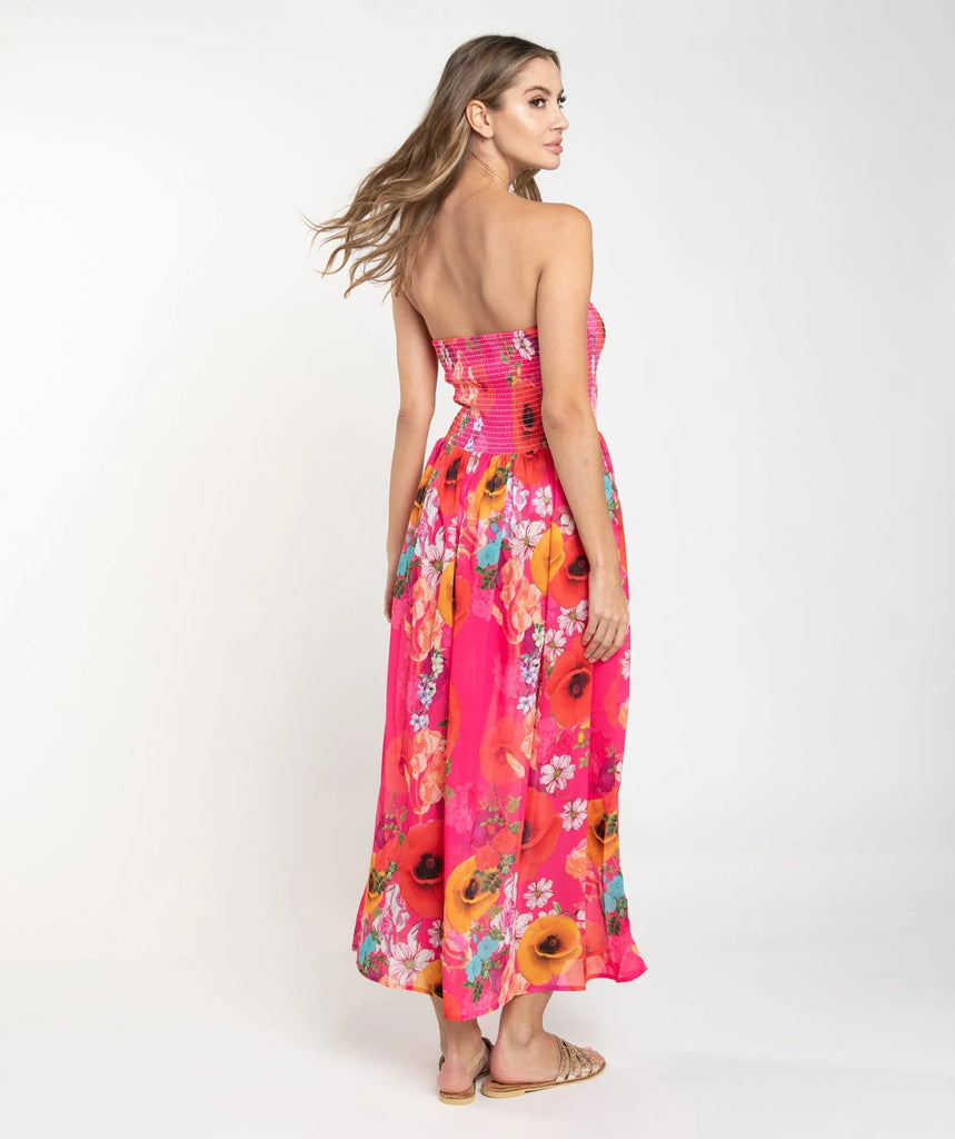 PIA ROSSINI COPACABANA MAXI DRESS-PINK FLORAL – Shop Ausmosis Swim Btq