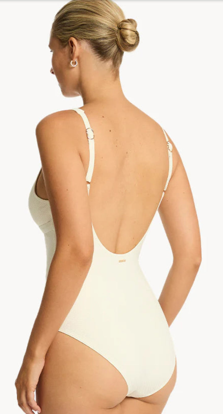 SEA LEVEL NAUTIQUE CHAIN LINK LONGLINE ONE PIECE/COCONUT