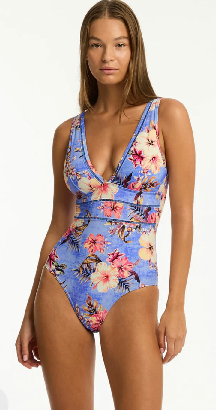 SEA LEVEL BLUE HAWAII SPLICE ONE PIECE
