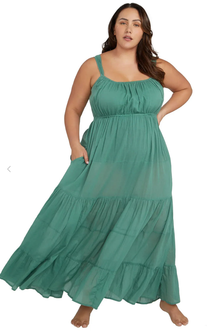 ARTeSANDS RESORT LISZT SUNDRESS/ BLACK/GREEN