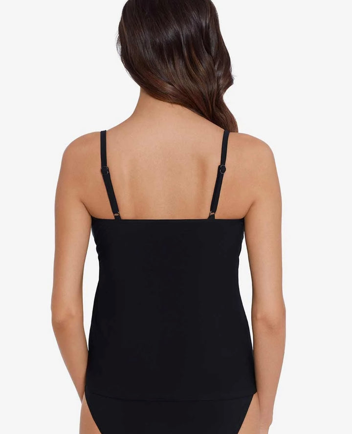 CARMA SIDE TIE TANKINI - BLACK