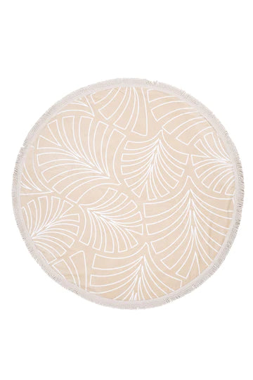 THE PALM VELOUR ROUND TOWEL