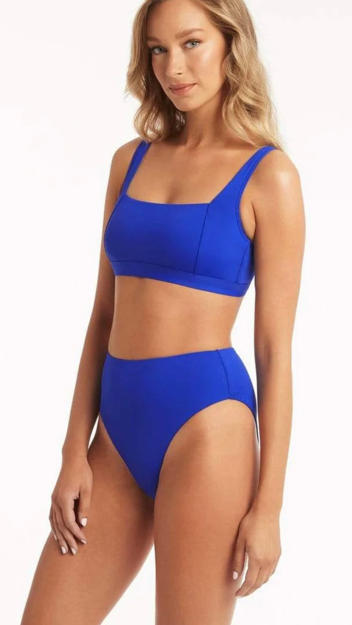 SEA LEVEL RETRO HIGH WAIST PANT COBALT