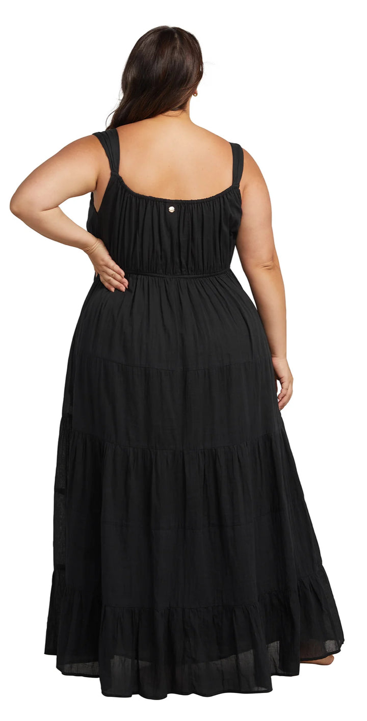 ARTeSANDS RESORT LISZT SUNDRESS/ BLACK/GREEN