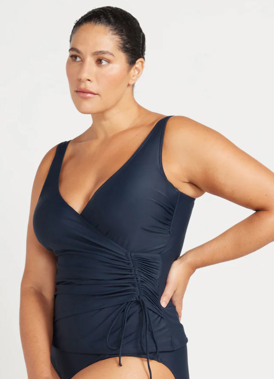 ARTeSANDS HUES REMBRANT TANKINI TOP /NAVY