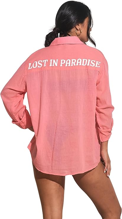 ELAN- LOST IN PARADISE LONG SLEEVE-LIGHT PINK