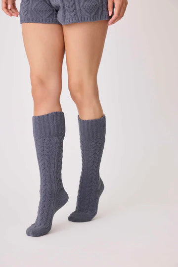 PJ SALVAGE-CHENIELLE COZY CABLE KNEE SOCKS