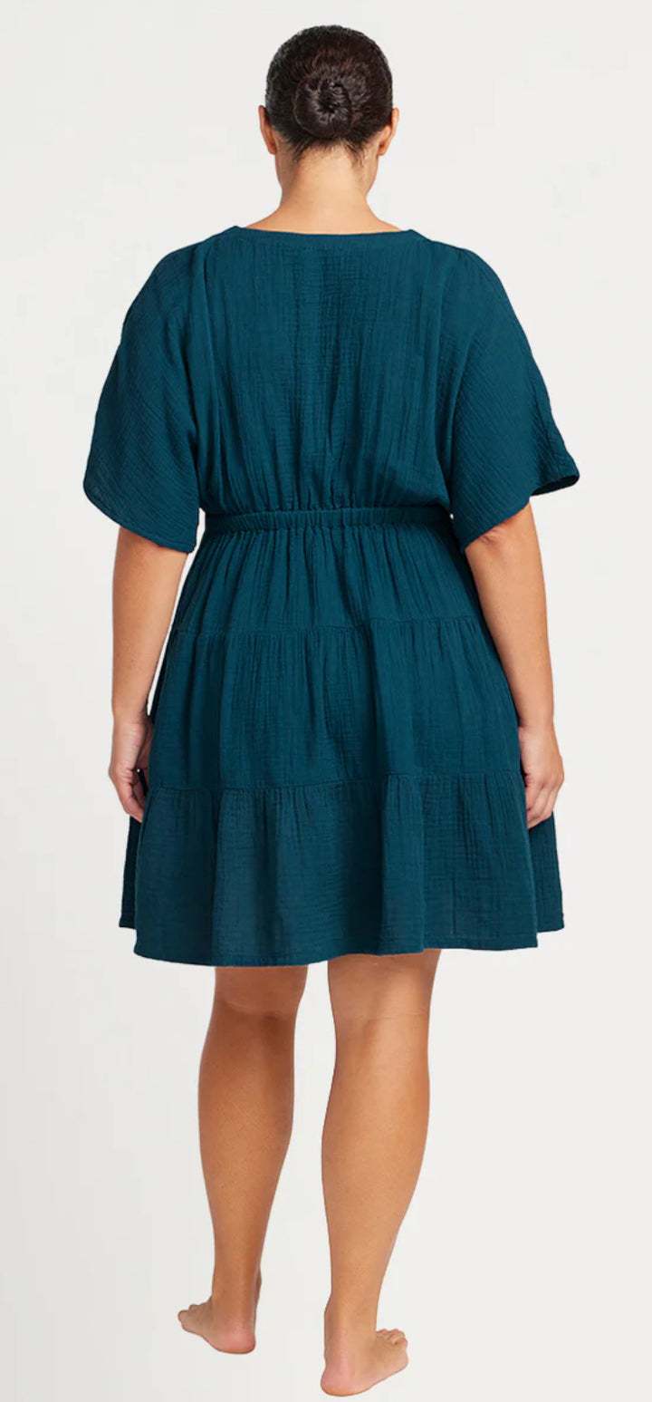 ARTeSANDS RESORT WEAR PACHELBEL SHORT DRESS /NAVY