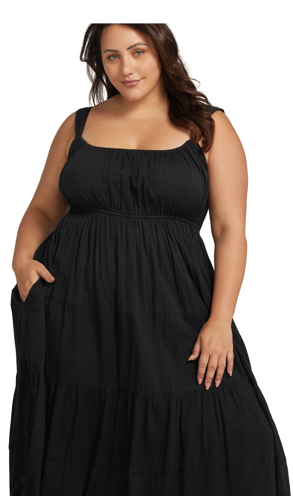 ARTeSANDS RESORT LISZT SUNDRESS/ BLACK/GREEN