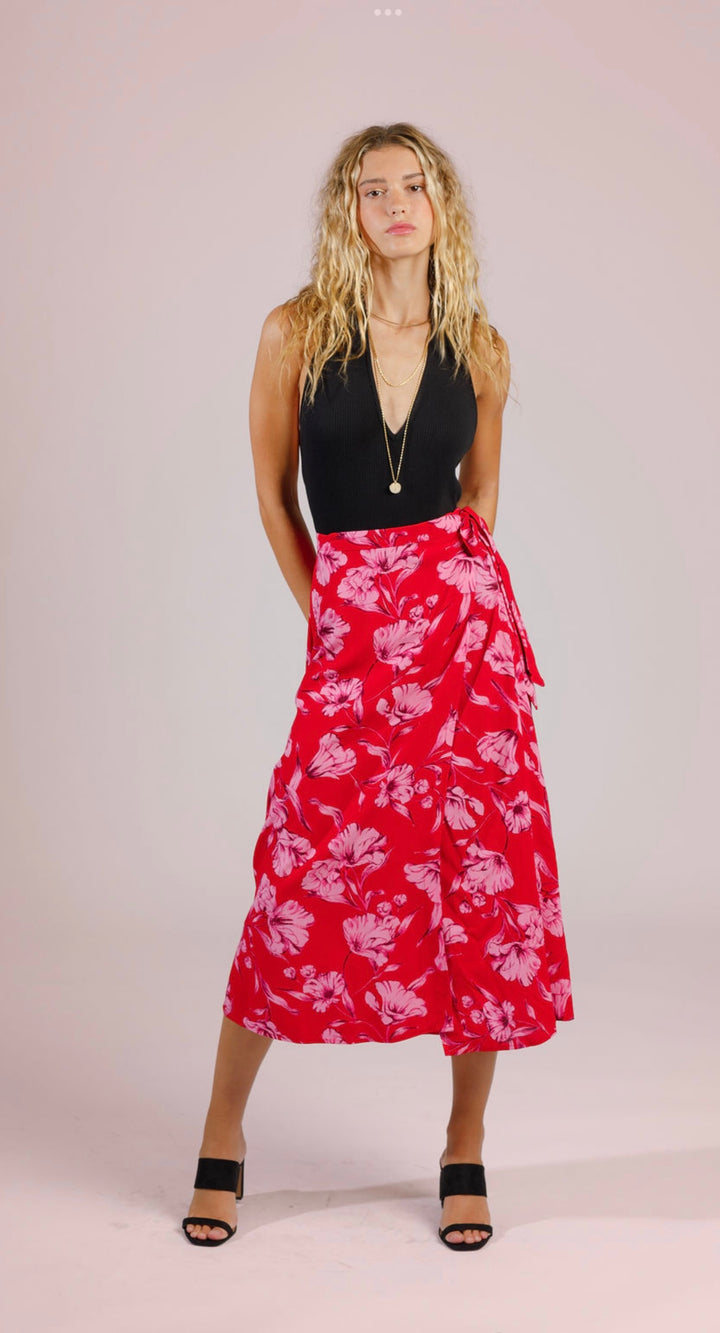 VIDA SKIRT - PINK/RED