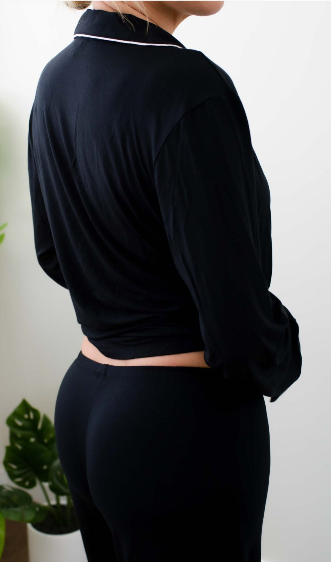 EBERJEY-GISELE LONG PJ SET-BLACK