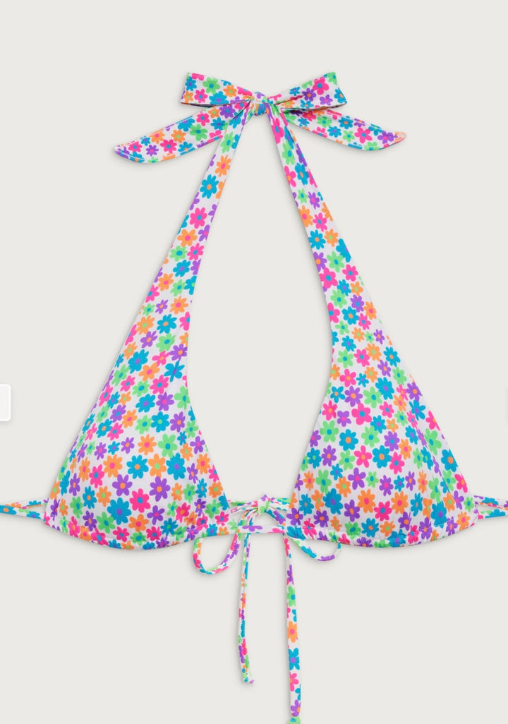 DIANA FLORAL HALTER BIKINI TOP