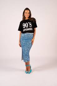 WE ARE THE OTHERS-LANA VINTAGE TEE 90’S SUPERMODEL-BLACK