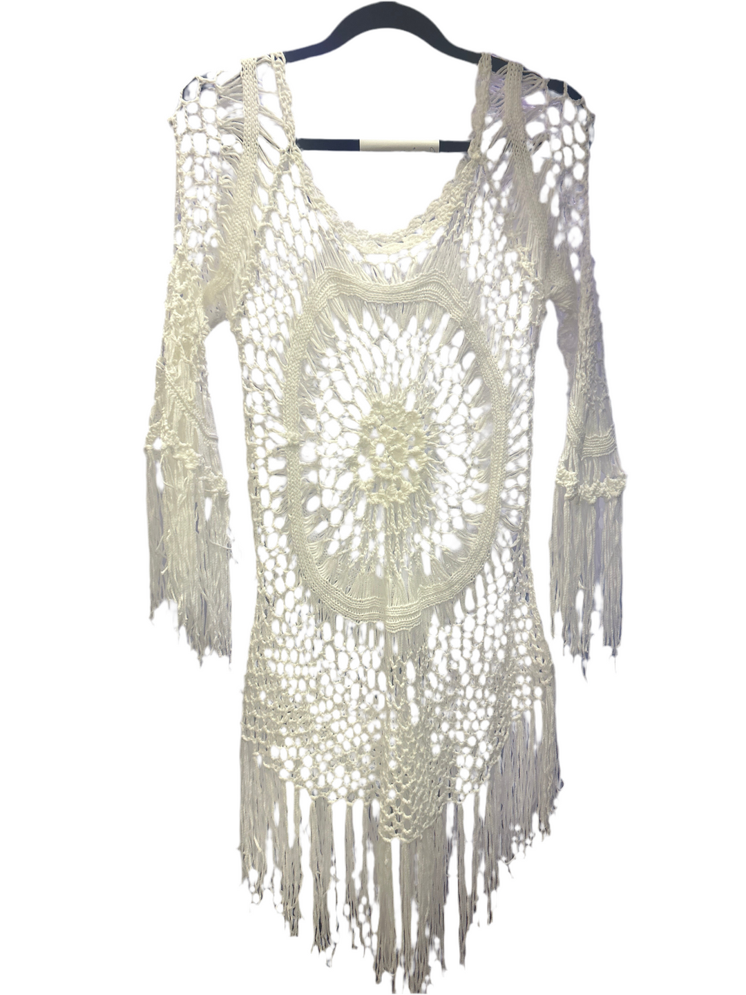 FAIRE WHITE CROCHET COVERUP