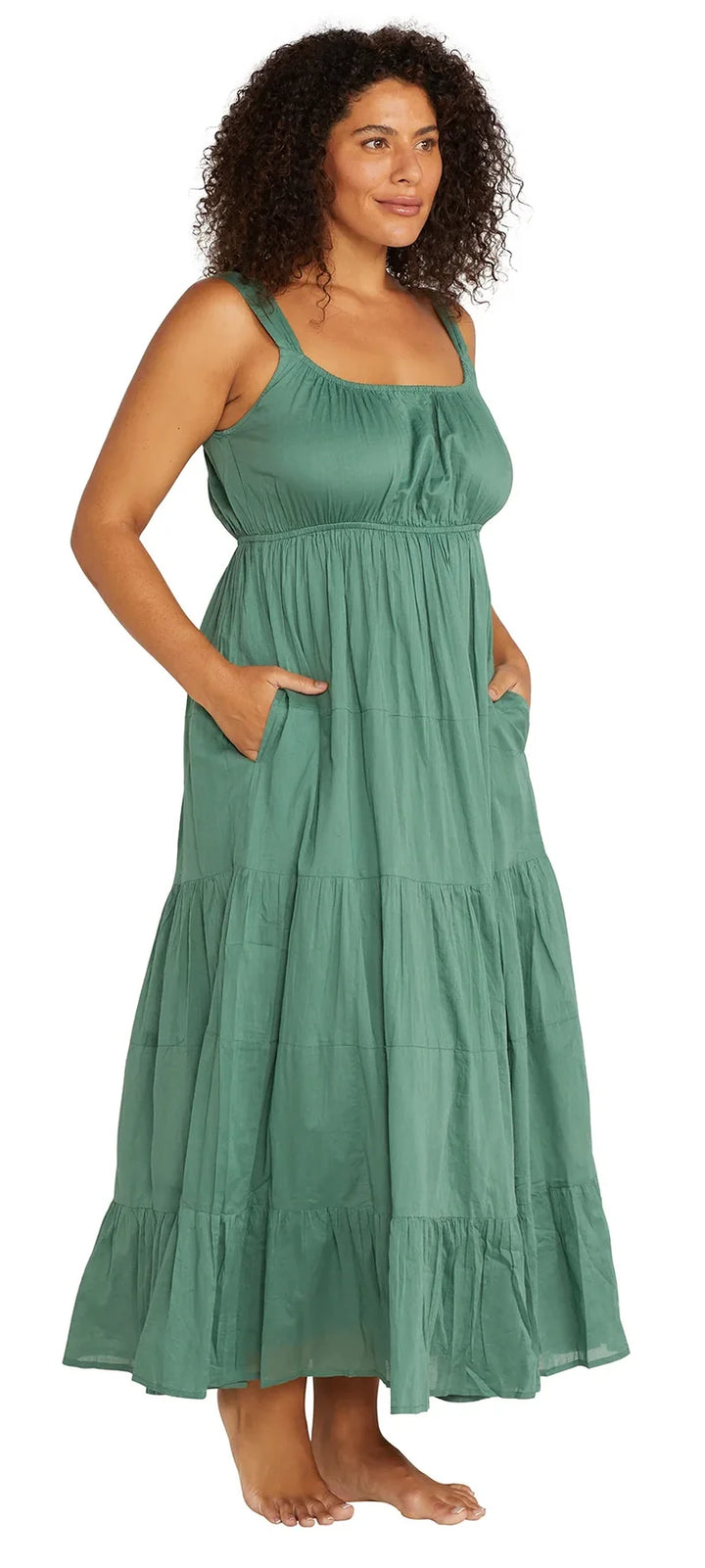ARTeSANDS RESORT LISZT SUNDRESS/ BLACK/GREEN