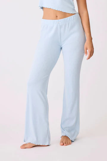 PJ SALVAGE-POINTELLE HEARTS PANTS-BLUE HAZE