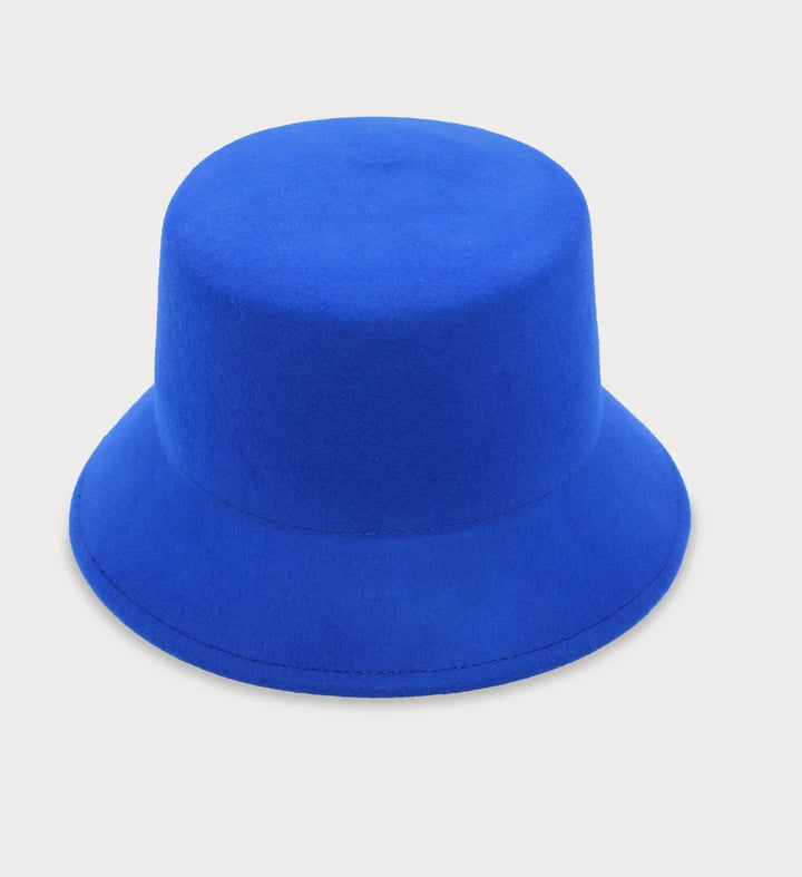 SEINI WOOL BUCKET HAT IN ROYAL BLUE