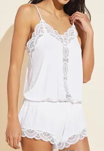EBERJEY MARIANA ROMPER WHITE