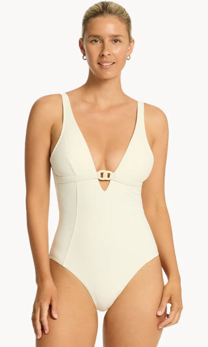 SEA LEVEL NAUTIQUE CHAIN LINK LONGLINE ONE PIECE/COCONUT