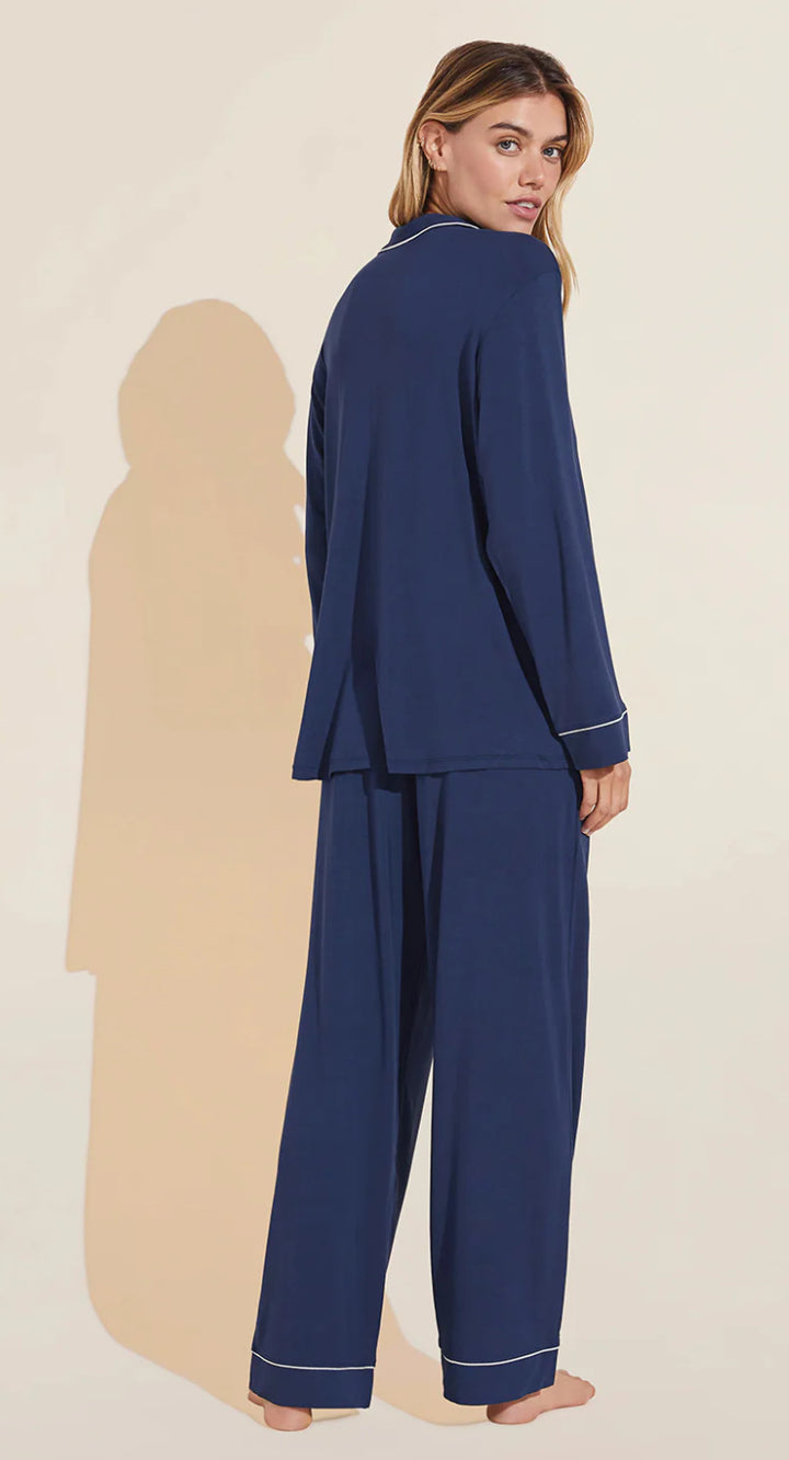 EBERJEY-GISELE LONG PJ SET-NAVY