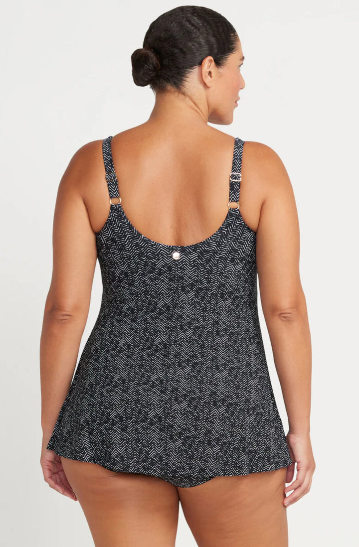 ARTeSANDS ZIG ZAG DELACROIX SWIM DRESS/BLACK