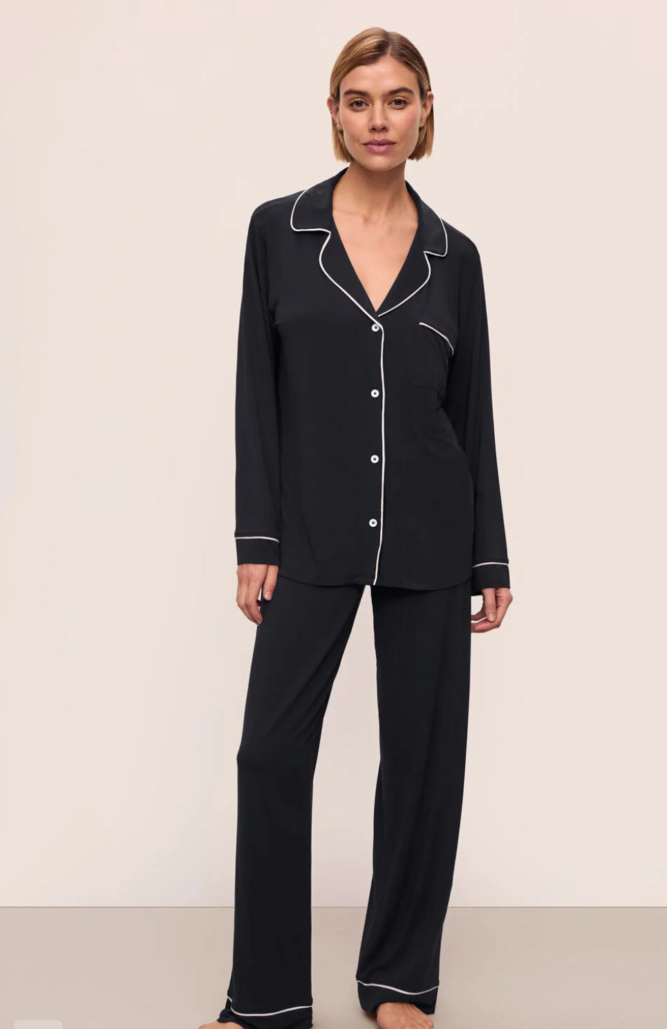 EBERJEY-GISELE LONG PJ SET-BLACK