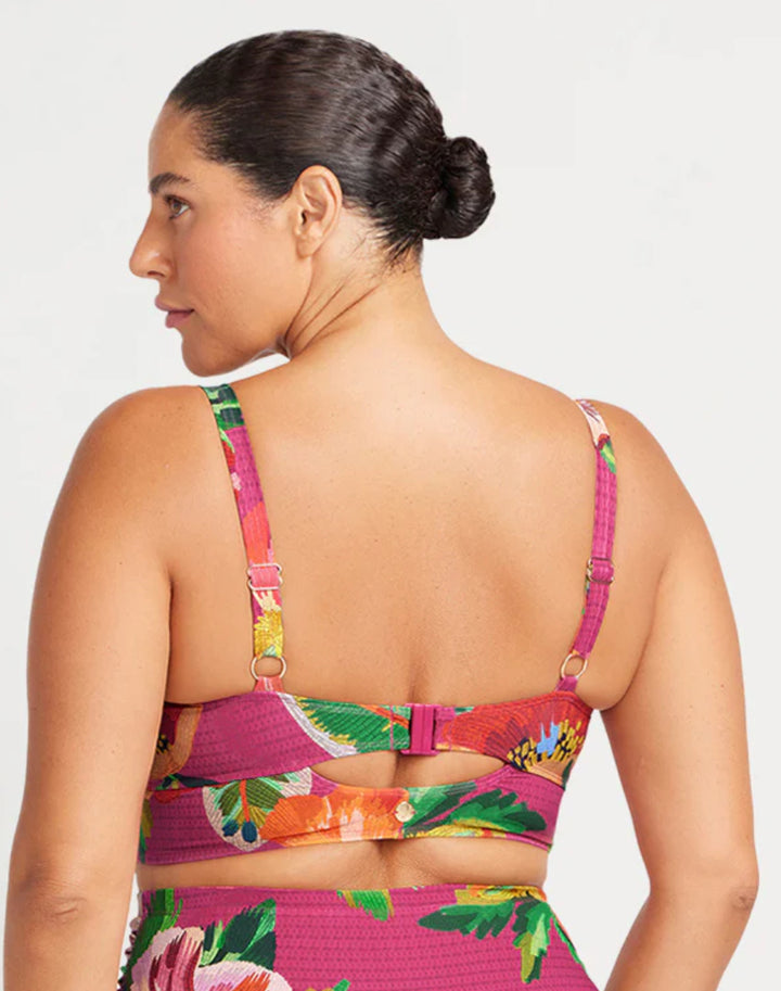 ARTeSANDS LE RECIFE CEZANNE D/DD UNDERWIRE MIDDRIFF BIKINI TOP/PINK