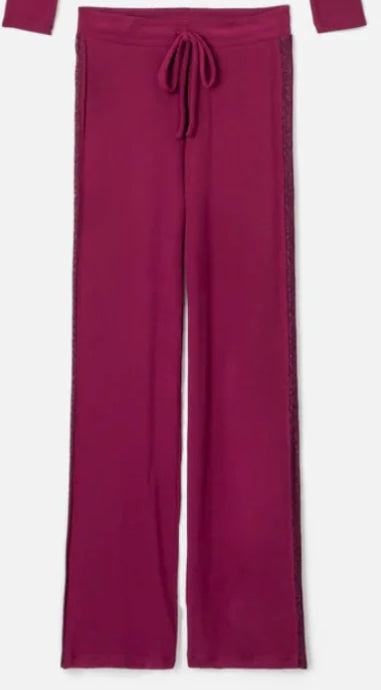 PJ SALVAGE-LACEYS BASIC PANTS-BORDEAUX